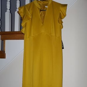 New York & Company yellow sheath dress